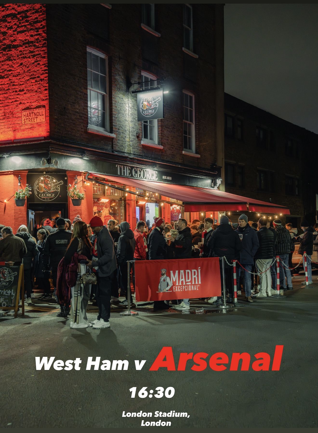 West Ham v Arsenal Screening
